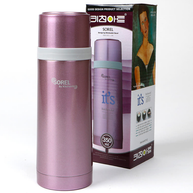 키친아트 소렐 파스텔 보온병 350ml, 1개, 퍼플