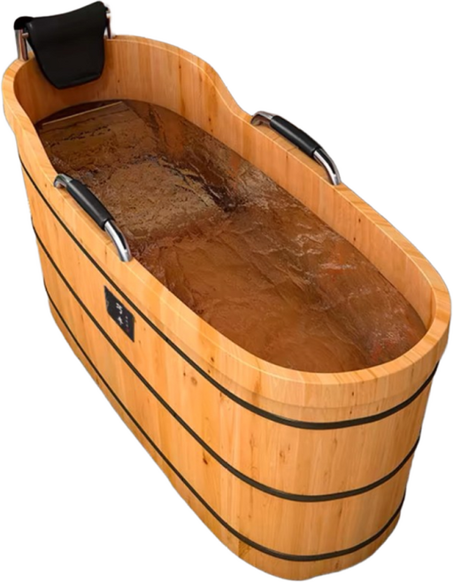 맑은숨 뽀송한 편백욕조 자쿠지 핀란드 히노끼 찜질방 사우나 반신욕 건식 접이식, 1개, 원색