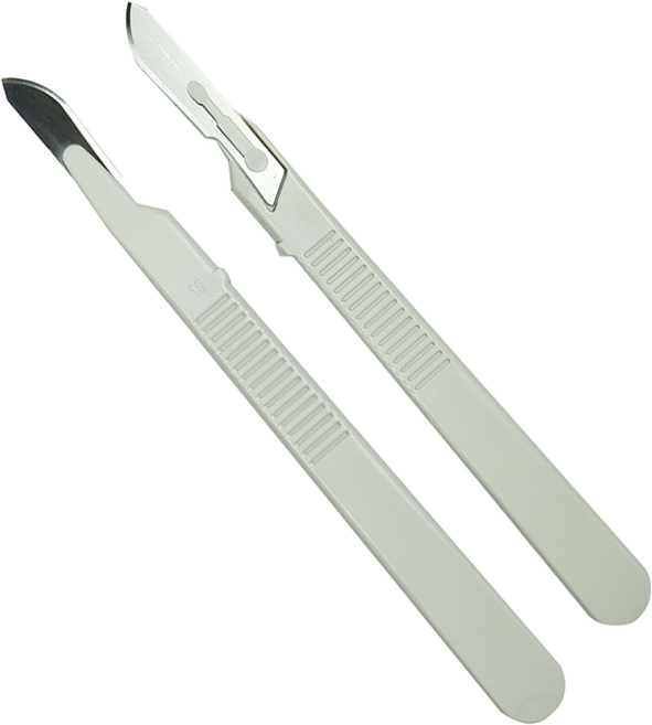 RAZORMED 멸균 의료용 일회용 메스날 메스대 일체형 수술칼 개별포장, 1세트, 10호(낱개10개)일반형