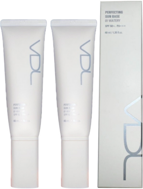브이디엘 퍼펙팅 선 베이스 40ml, 01 워터리(Watery), 2개