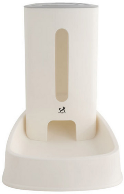 딩동펫 반려동물 모노톤 급식기 3.8L, 화이트, 1개