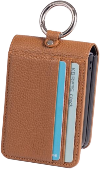 본아띠 갤럭시 Z플립 카드 케이스 천연소가죽 이태리베로나 토고