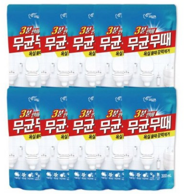 피죤 무균무때 욕실용 300ml(리필용), 300ml, 10개