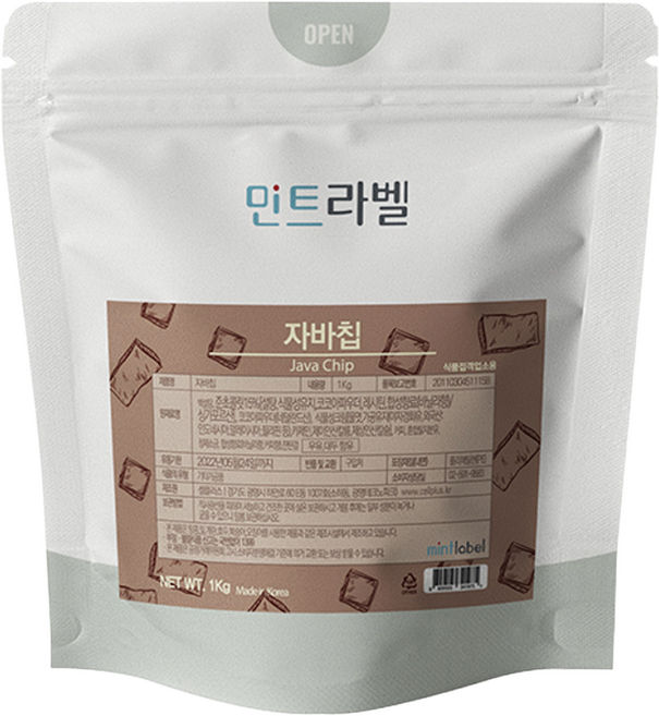 민트라벨 자바칩 파우더 1kg, 1개, 1개입