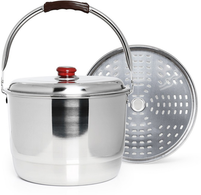 선학 인덕션 스테인레스 들통 11L, 29cm, 실버, 1개