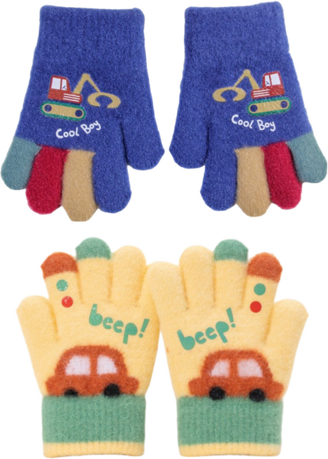 [타임세일] 하루박스 KC인증 1+1 아동 유아 아기 키즈 자동차 겨울 장갑