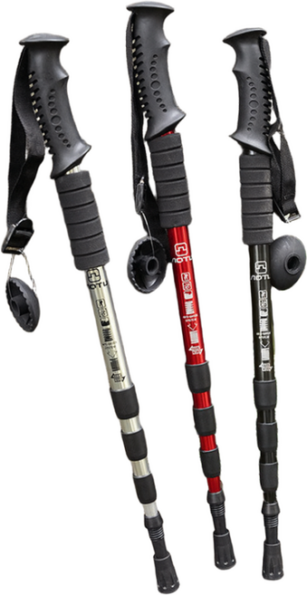 초경량등산스틱 튼튼한등산스틱 4단 접이식등산스틱, 일자형 블루, 1개