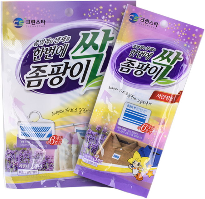 크린스타 특별구성 한번에 좀팡이싹 라벤더 서랍장용 5개 + 옷장용 5개, 1개