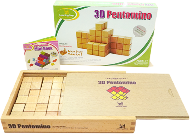 러닝스텝 원목 입체 펜토미노 딜럭스 (미니북 포함), 1개