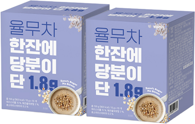 [소비기한임박특가]율무차 한잔에 당분이, 15g, 10개입, 2개