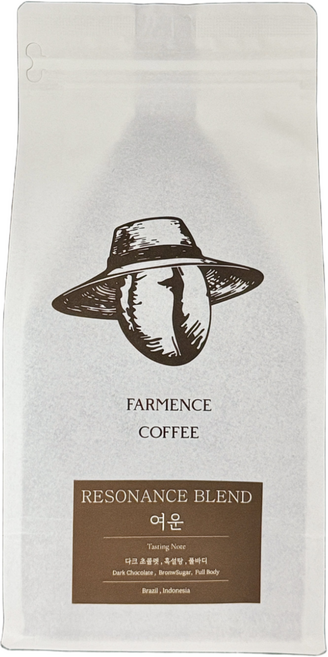 [파먼스커피] 다크초콜릿 원두 묵직한 진한 고소한 여운 블렌드 홀빈, 1개, 500g, 홀빈(분쇄안함)