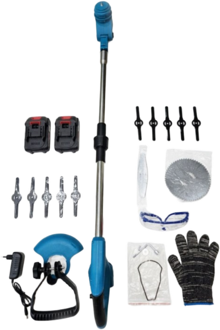 [디케이] 48V 고출력 무선 충전식 예초기 고용량 배터리 포함 초경량 잔디깍기 제초기 정원 관리기 세트, 1세트