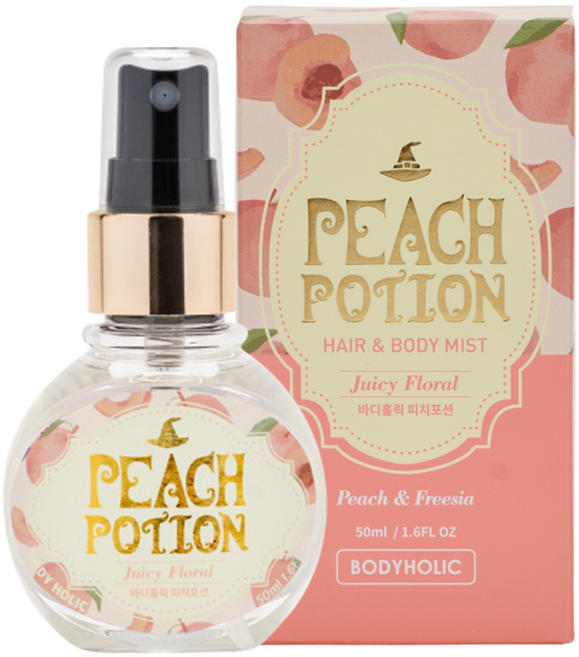 바디홀릭 피치포션 바디미스트 피치 앤 프리지아향, 50ml, 1개