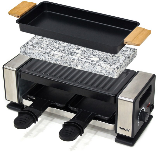 요리즐 라클렛 미니전기그릴 철판구이 스톤 개인화로 1인용 혼밥그릴