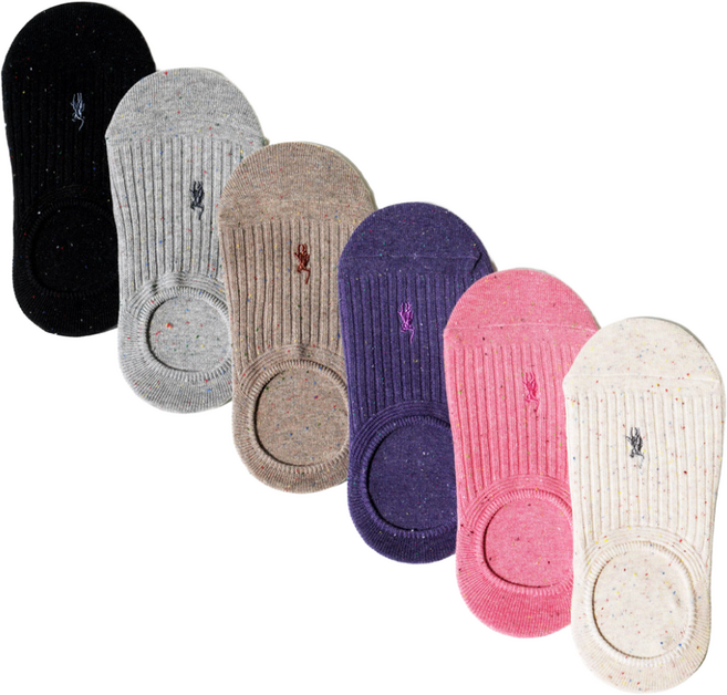 [폴로나이즈] 라벤더 자수 페이크삭스 여성 덧신 5족 세트