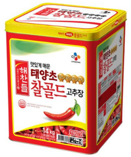해찬들 태양초 고추장 찰골드 14kg x 1통, 1개