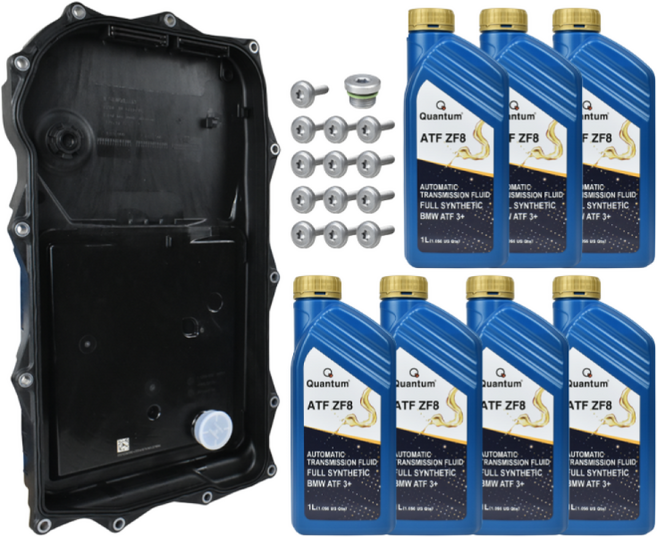BMW 정품ZF미션오일팬 + 합성미션오일7L + 첨가제 세트, 미션오일7L+zf오일팬+볼트+오일주입코크, 1개