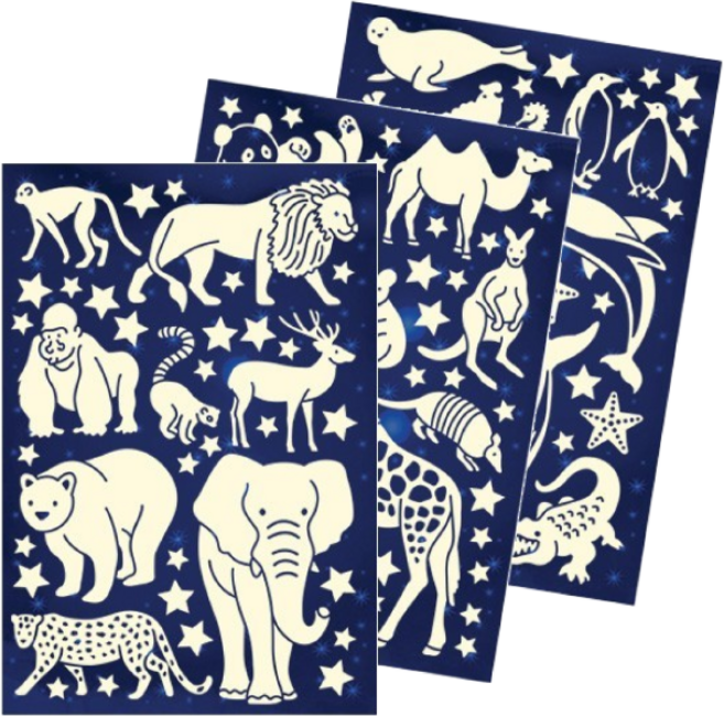 야광별 스티커 동물들 3set 아이방 꾸미기