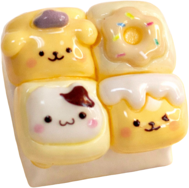 펫더월드 기계식키보드키캡 산리오 키캡 3D 커스텀 키보드 키캡 MX호환, 폼폼푸린