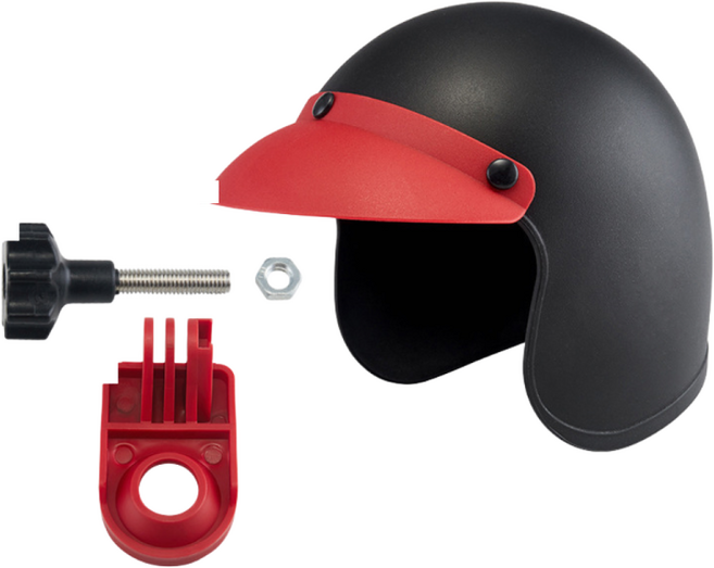 이츠오 오토바이 휴대폰 썬바이저 차양 햇빛 가리개, 블랙레드