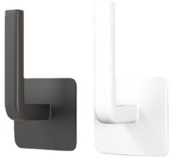 접착식후크 초강력 무타공 걸이 대형 매직후크, 1세트, 블랙 + 화이트