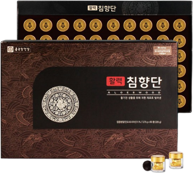 종근당 활력 침향단 침향환 효능 추석 부모님 선물 30환 + 쇼핑백포함, 3.75g, 60개