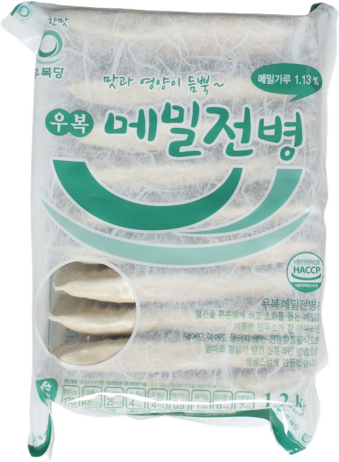 우복당 북촌골 메밀전병 1.2kg 업소용전병 업소용식자재 찬찬식품, 1개