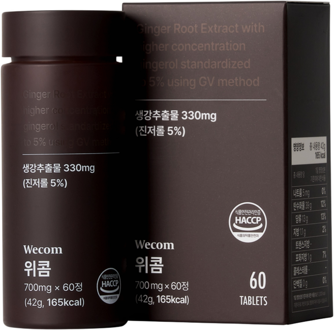 위콤 진제놀 케토놀 생강뿌리추출물 실론시나몬, 1박스, 60정