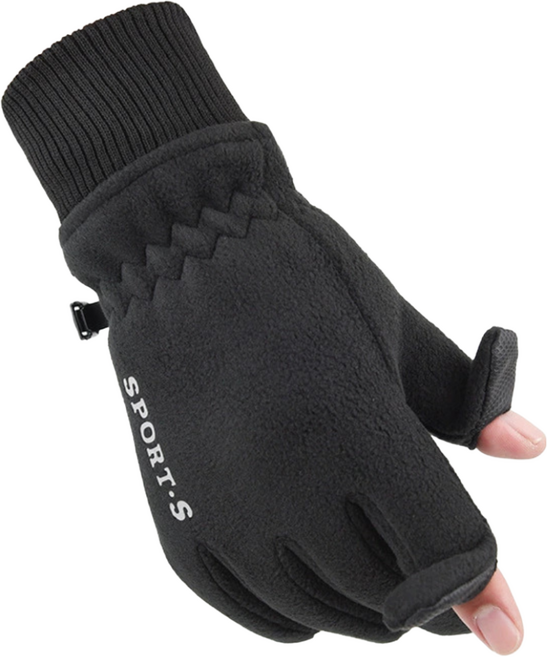 BEST STORE 오토바이 배달 장갑 터치 방한 글러브, Black