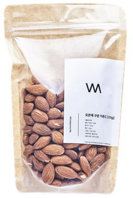 세척후 매일아침 구운 아몬드 볶은 볶음, 대용량 실속형(지퍼팩), 1개
