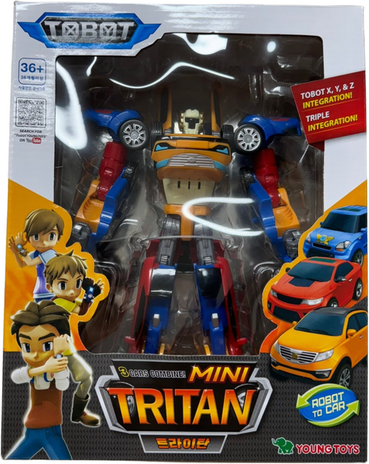 또봇 미니 트라이탄 변신 합체 로봇 장난감, 1개