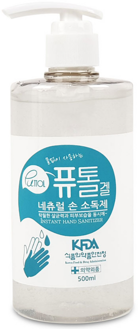 크로바 퓨톨 손소독제 의약외품 겔형 500ml, 1개