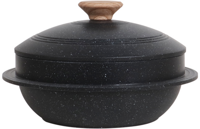 귀월미 IH 직화 인덕션 뚝배기 가마솥 블랙, 1개, 18cm