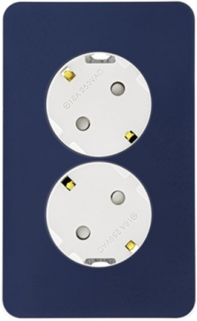 제일전기 디아트 다크네이비 매입2구 콘센트, 1개