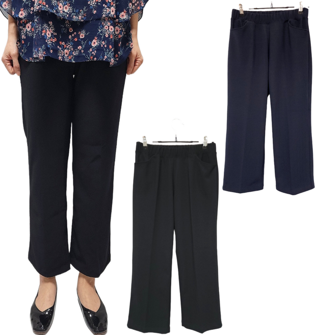 [편마담샵] 엄마 편한 봄 바지 고무줄 일자 밴딩 스판 가을 50대 중년여성