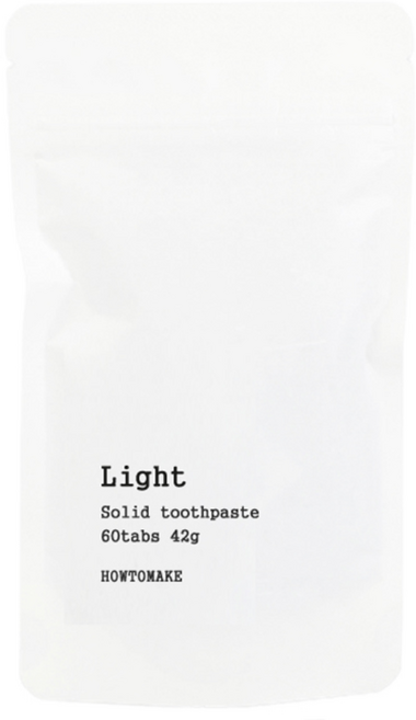 하우투메이크 라이트 고체치약 60p, 42g, 1개