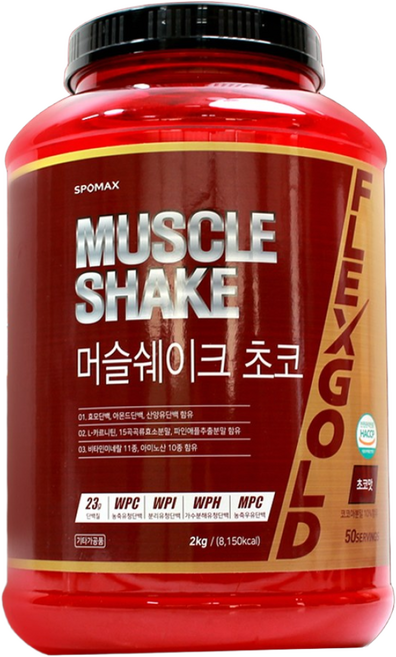 스포맥스 WPC 복합 유청 단백질 보충제 머슬쉐이크 바나나 2KG, 1개