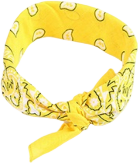 룩템 단체 야유회 손수건 반다나 스카프 산악회 여행 콘서트 체육 대회 운동 행사 소품, 옐로우