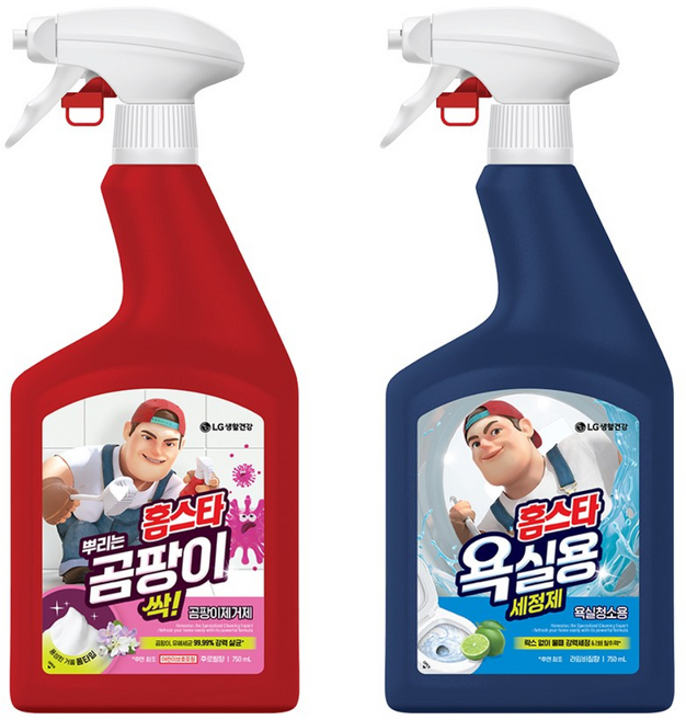 홈스타 뿌리는 [곰팡이 싹+욕실세정제] 750ml, 1세트