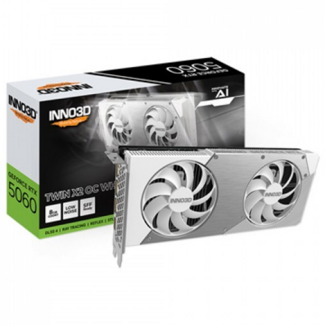 아이노비아 INNO3D 지포스 RTX 5060 OC D7 8GB TWIN X2 WHITE VGA 그래픽카드, 단일모델
