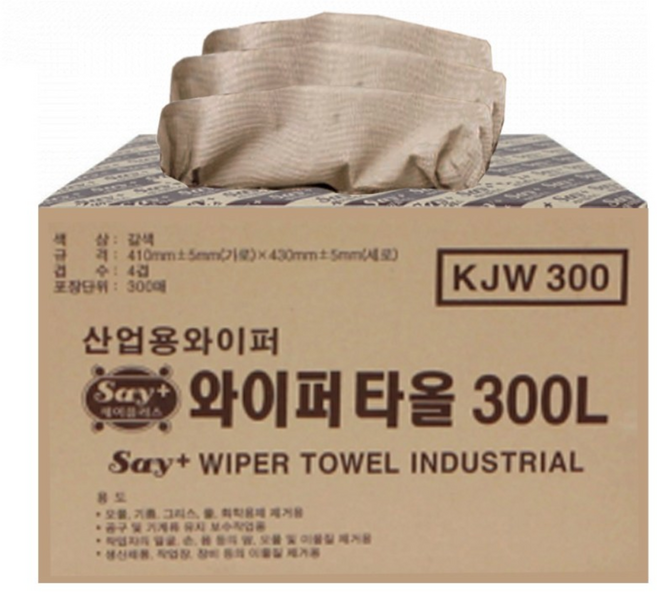 산업용 와이퍼타올 4겹 300매 기름닦는타올, 1개