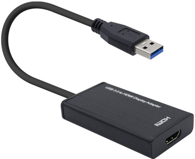 USB3.0 to HDMI 노트북 외장그래픽카드 듀얼 트리플 모니터케이블 컨버터 멀티 확장기 변환젠더, 1개