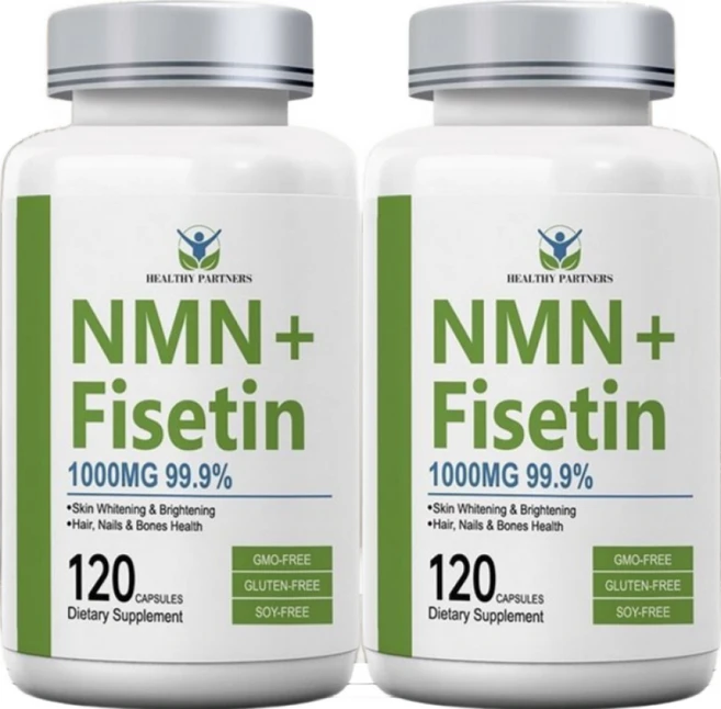 NMN 피세틴 항산화 세놀리틱 1000mg 니코틴아미드 NAD+ 고함량 99.9%, 2개, 120정 - 쿠팡