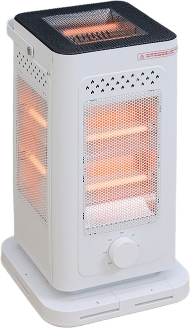 [독일 글로벌 브랜드] 발터치 조작 간편 전방향 난로 석영관 전기 히터 거실난로 (5WAY), 화이트, 발터치 전방향 히터