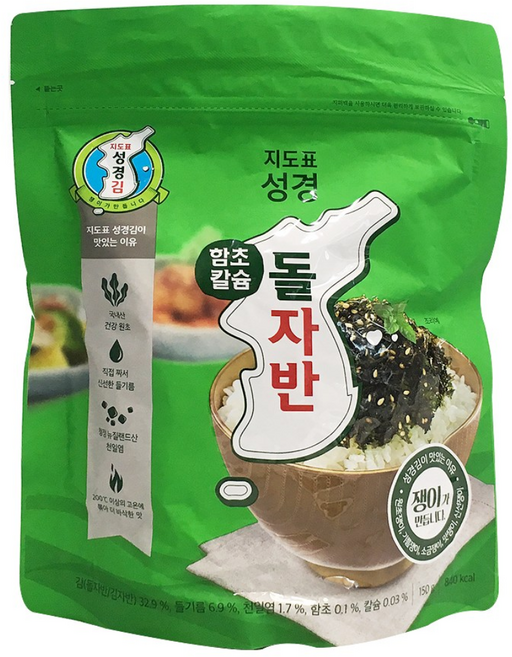 지도표 성경김 함초칼슘 돌자반 150gx12봉 (성경김자반), 150g, 12개