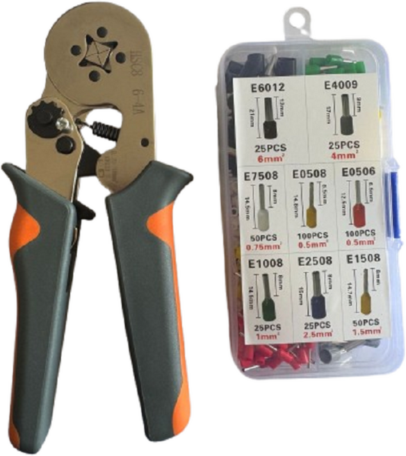 디와이툴즈 4구 펜홀 압착기 터미널 400개 세트, 1세트