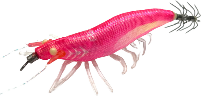 FST 25년 우마이 리얼 새우에기 60mm 전체uv+야광 애기 축광 실리콘 다리 완벽수평 침강 쉬림프 에기 갑오징어 쭈꾸미 한치에기, 1개, 5g, 05번 핑크