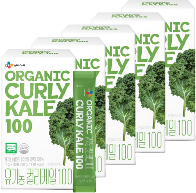 CJ 유기농 컬리케일 100, 30g, 5개