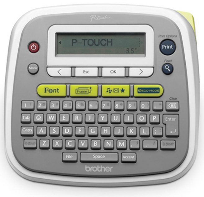 브라더 라벨프린터 PT-D200, 1개, PT-D200,사은품 12mm (파랑용지 검정글자)