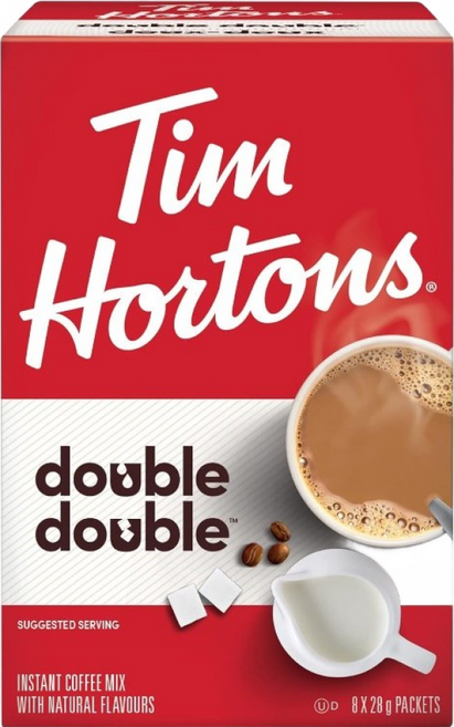 캐나다 팀홀튼 커피 Tim Hortons 더블더블 인스턴트 커피믹스 28g x 8개입, 1개